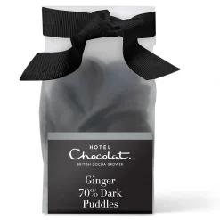 Dark Chocolate Puddles with Ginger<Hotel Chocolat Hot