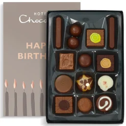 Milk to Caramel H-Box with Happy Birthday Sleeve<Hotel Chocolat New